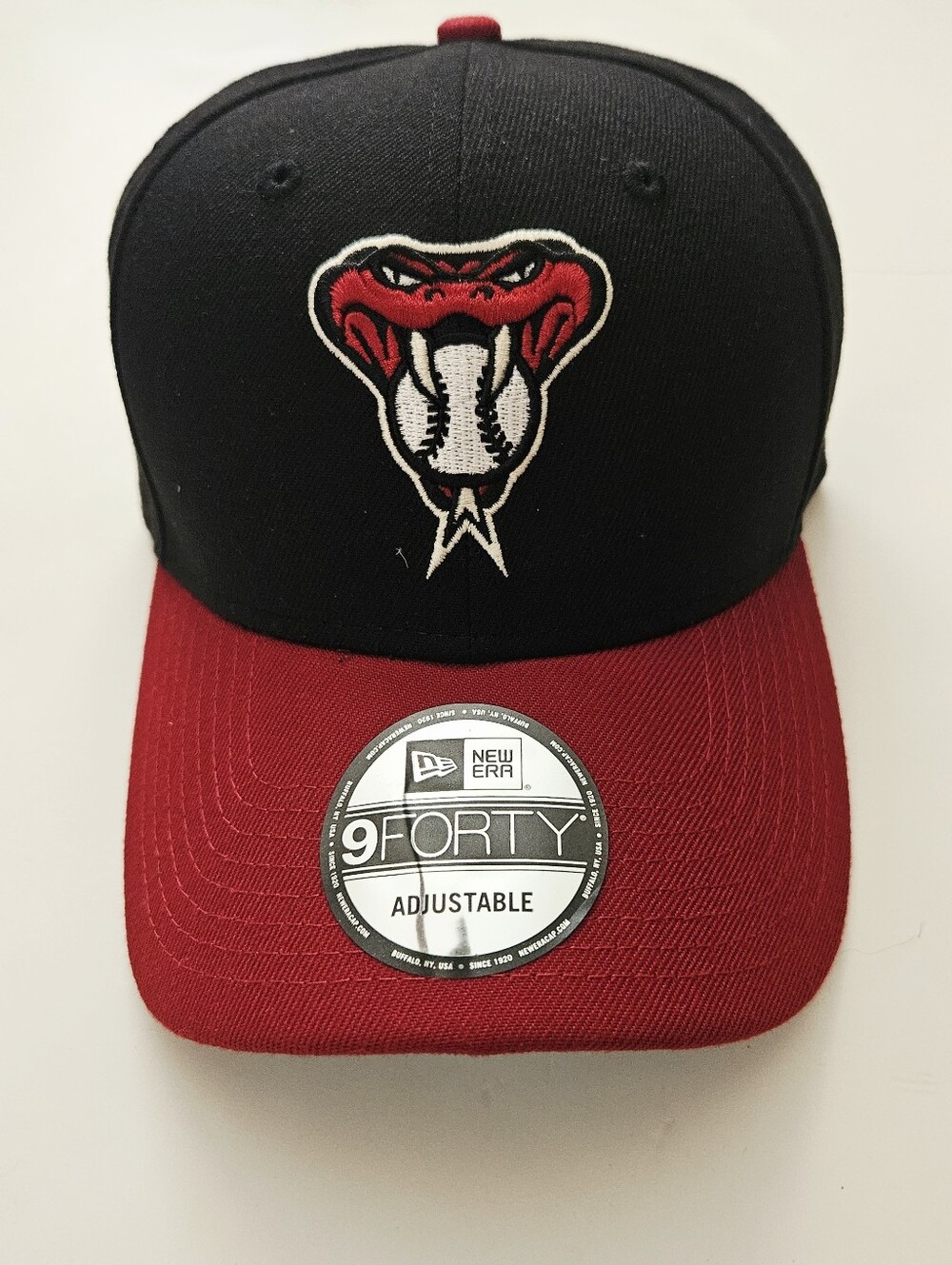 Arizona Diamondbacks Hat Cap Fitted Stretch M/L Black Red New Era Alt Logo MLB
